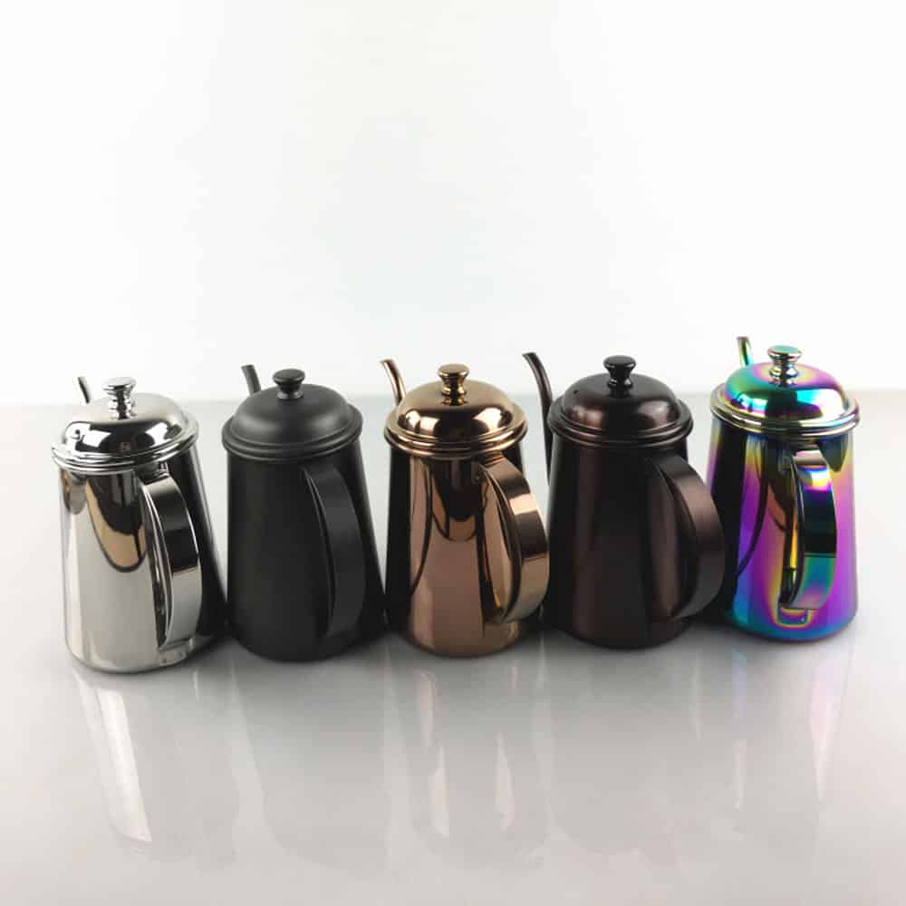 double handle coffee drip kettle 650ml all colors